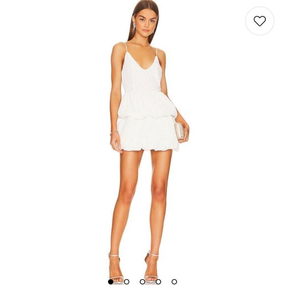 NWT NBD Revolve  Katrine Mini Dress in Optic White Large - Picture 14 of 14